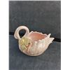 Image 2 : Pink Porcelain Iridescent Swan Planter