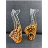 Image 4 : (2) Vintage Art Murano Italy Glass Giraffes