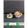 Image 1 : (2) Staffordshire Bone China Floral Decorations