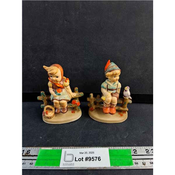 1 Boy 1 Girl Vintage Goebel Hummel Ceramic Figurines