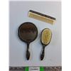 Image 1 : Vintage Silver Plated Mirror, Comb and Brush Set