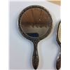 Image 2 : Vintage Silver Plated Mirror, Comb and Brush Set
