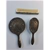 Image 5 : Vintage Silver Plated Mirror, Comb and Brush Set