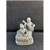 Image 2 : Vintage Porcelain Man and Woman Playing Instrument Decoration