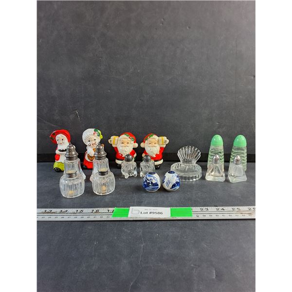Various Porcelain and Glass Salt & Pepper Shakers