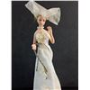Image 2 : Vintage Porcelain Woman with Cloth Dress Decoration