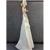Image 3 : Vintage Porcelain Woman with Cloth Dress Decoration