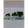 Image 1 : (2) John Deere Die Cast Tractor Models & Grain Cart - 1:64 Model Scale