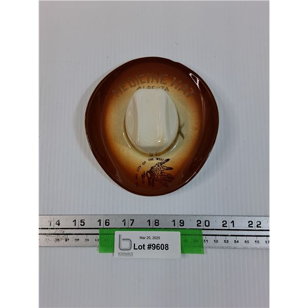 Hycroft Brand Medicine Hat, Ab Ceramic Cowboy Hat Wall Decor