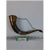 Image 1 : Brass Tipped Horn Decorative - 9" x 5"
