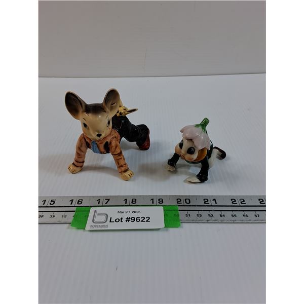 (2) Anthropomorphic Ceramic Figurines