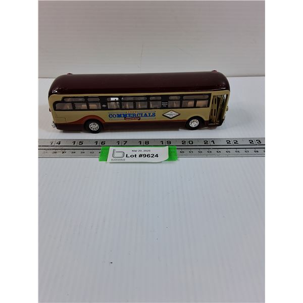 Vintage Bus Pull-Back Toy - 8" x 2"
