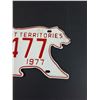 Image 3 : Northwest Territores 1977 License Plate