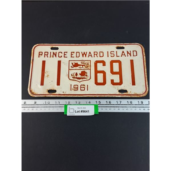 Prince Edward Island 1961 License Plate