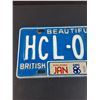 Image 2 : British Columbia 1986 License Plate
