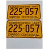 Image 2 : (2) Saskatchewan License Plates - 1967