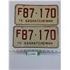 Image 1 : (2) Saskatchewan License Plates - 1975