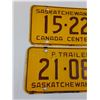 Image 2 : (2) Saskatchewan License Plates - 1967