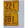Image 3 : (2) Saskatchewan License Plates - 1967