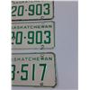 Image 3 : (3) Saskatchewan License Plates - 1964