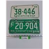 Image 1 : (2) Saskatchewan License Plates - 1965 & 1968