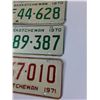 Image 3 : (3) Saskatchewan License Plates - 1970 & 1971