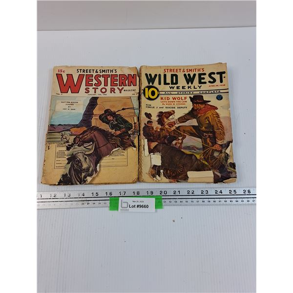 (2) Street & Smith's Western Story Magazines - 1943 & 1938