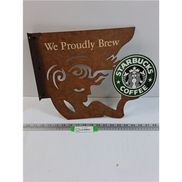 Starbucks Wall Mount Sign - 16.5" x 12"