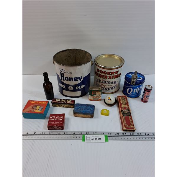 Rogers Golden Syrup, Honey Tin, Radiator Cement, Misc