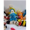 Image 3 : Stuffy Lot: Smurfs, Doll, Moose, Bee, Misc