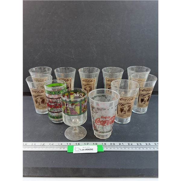 (11) Coca Cola Glasses - Assorted