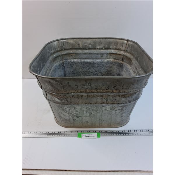 * Galvanized Steel Bucket - 18.5" x 11"