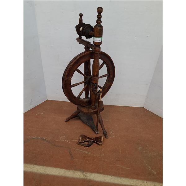 * Antique Spinning Wheel & Tools - CANNOT SHIP