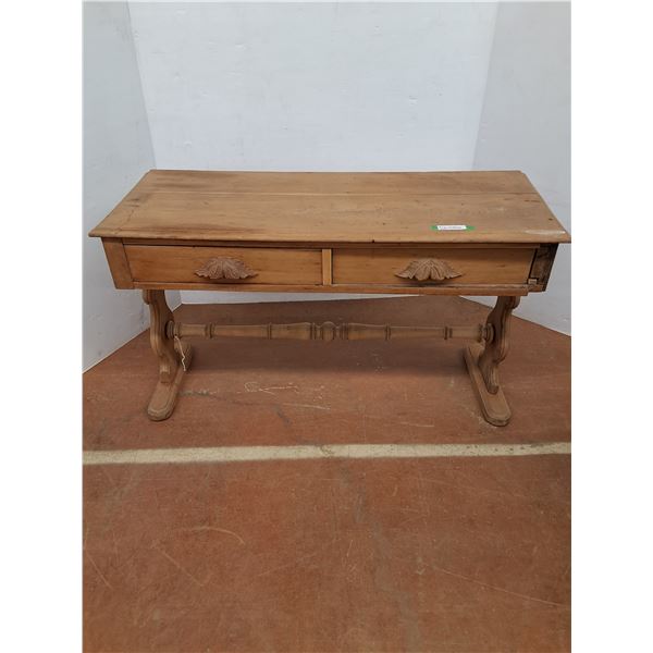 * Antique English Style Writing Desk - 17" x 26" x 45" - Needs TLC