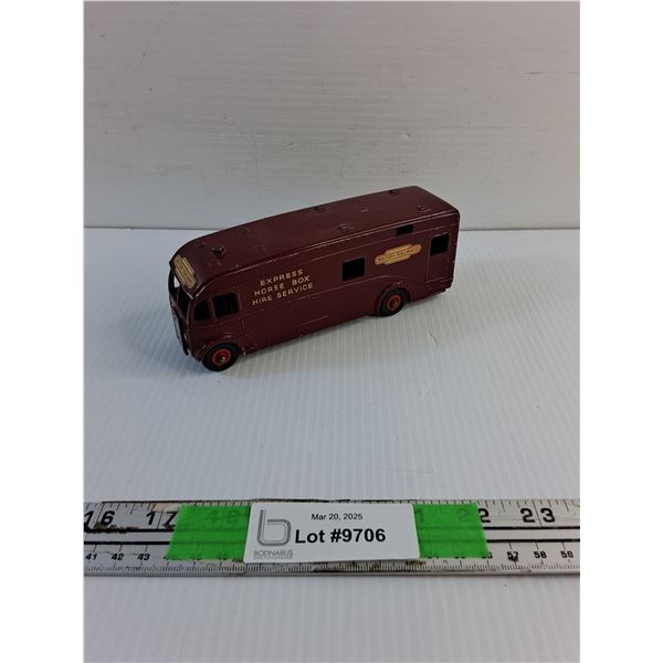 Vintage Die Cast British Railway Express Horse Box Toy Bus