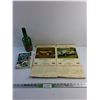 Image 1 : Saskatchewan Roughriders 1994 Fact Book, Catto Scotch Whisky Bottle and (2) Antique Car Calendars