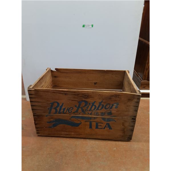 *Blue Ribbon Tea Wooden Crate