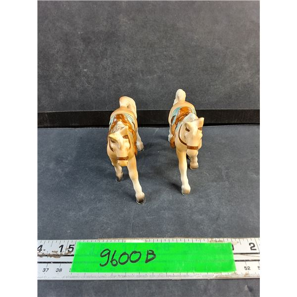 Victorian Ceramic Horses Salt & Pepper Shakers