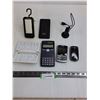 Image 1 : Blackberry & LG Flip Phones, Casio SP Scientific Calculator, LED Light, Powerbank, PS Microphone