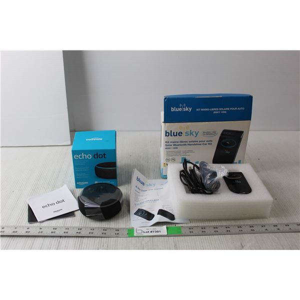 Echo Dot & Blue Sky Bluetooth Kit- Untested