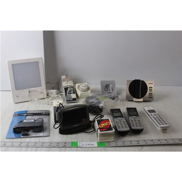 Taotronics Therapy Lamp- Powers On, Door Stopper, Micro Telerecorder, Misc.