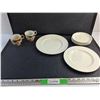 Image 1 : (2) Occupied Japan Porcelain Mugs and 7 pc Medicine Hat Potteries Plates and Coasters