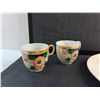 Image 2 : (2) Occupied Japan Porcelain Mugs and 7 pc Medicine Hat Potteries Plates and Coasters