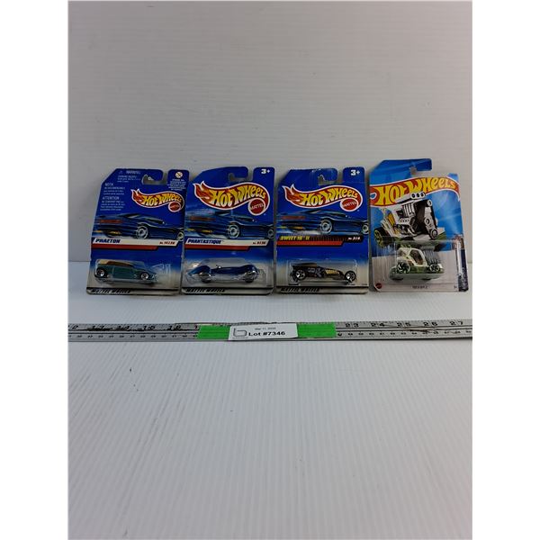 4 Hot Wheels Die Cast Car Toys