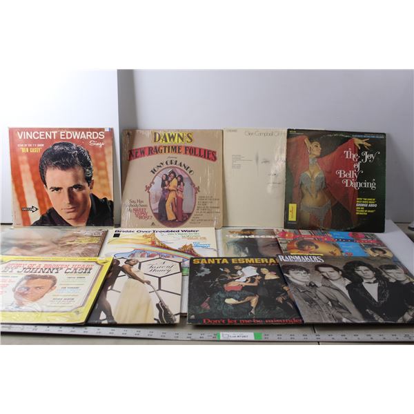 (13) Records- Glen Campbell, VIncent Edwards, Johnny Cash, Misc,