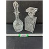 Image 1 : (2) Crystal Liquid Decanters