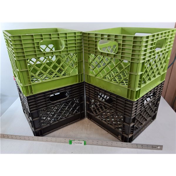 *13x13x10 1/2 Plastic Crates (x4)