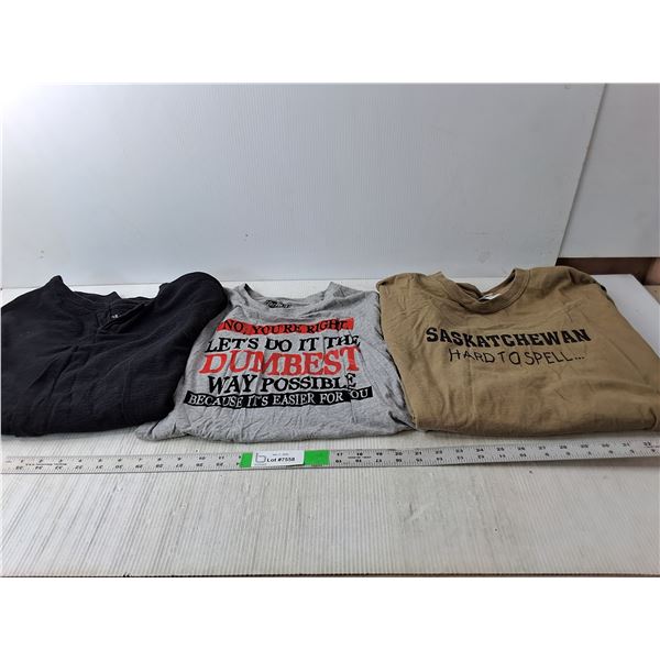 (3) Men's Shirts - M,L,3XL