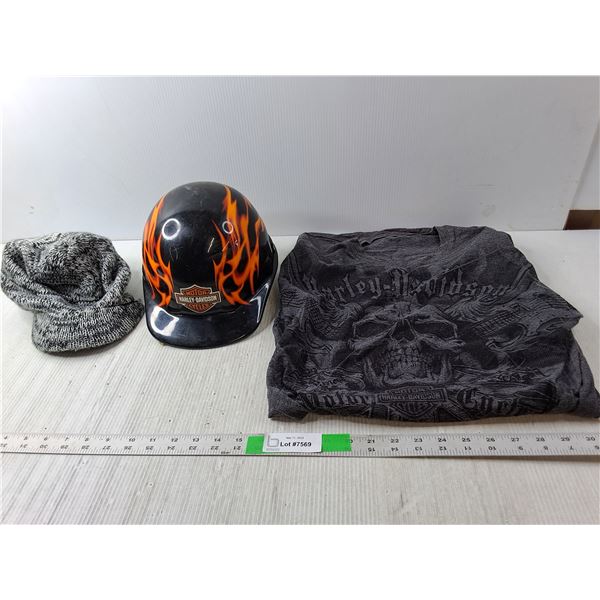 Harley Davidson Tshirt- Approx. L, Hard Hat & Head First Hat