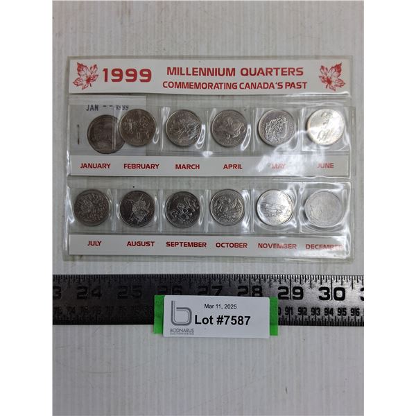 Set of 1999 Millennium Canadian Quarters
